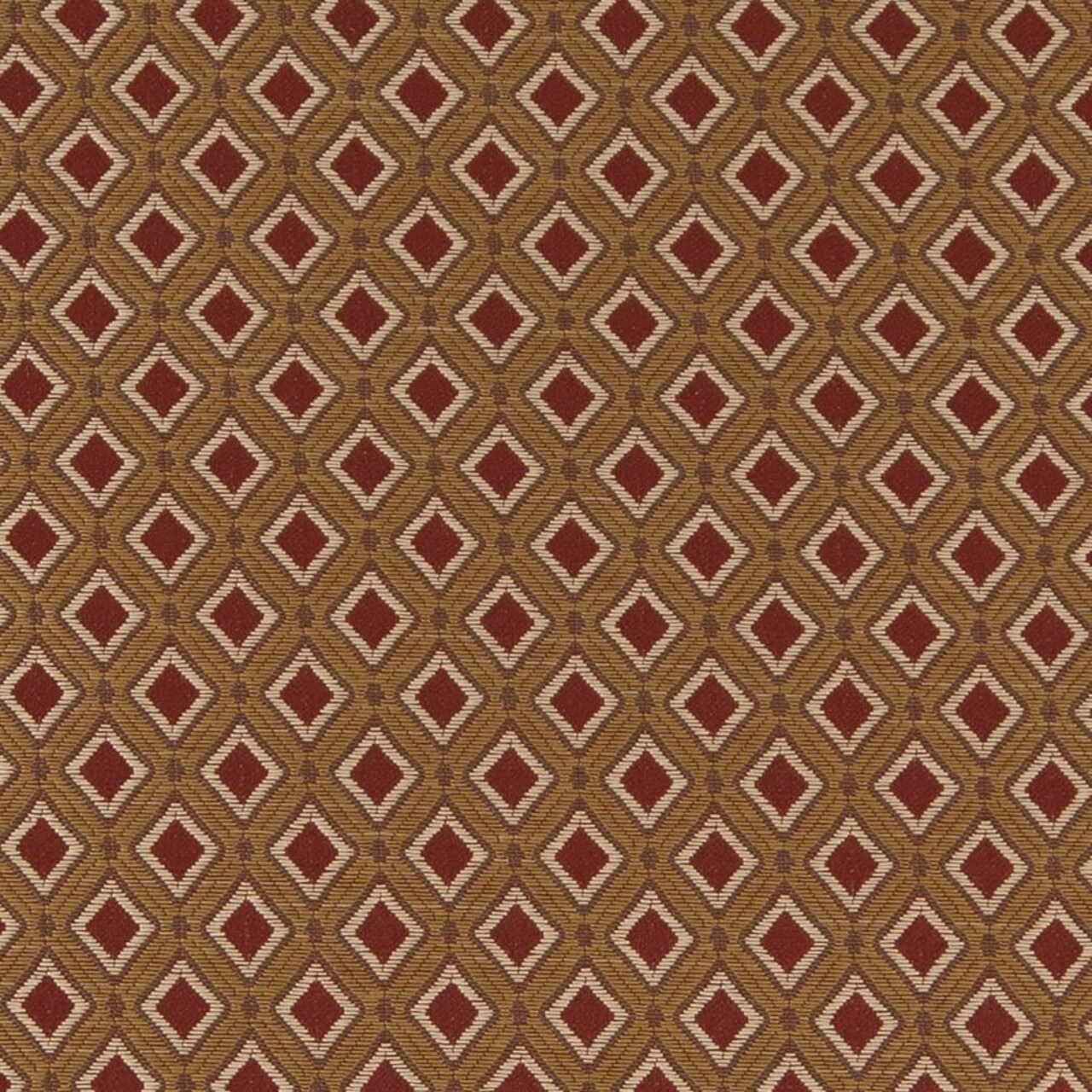 Currant Estelle - Red & Burgundy Diamonds,Small Scale Upholstery Fabric 54 Inches"